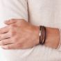 Fossil Townsman Multi Strand Brown Leather Bracelet JF03323040