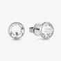 Guess Frontiers Silver-Tone Crystal Stud Earrings UME01343ST