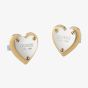Guess All You Need Is Love Engraved Heart Stud Earrings JUBE04209JW YGRH