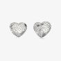 Guess In My Heart Crystal Heart Wave Stud Earrings UBE04504RH