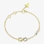 Guess Endless Dream Gold Plated Infinity Logo Chain Bracelet JUBB03270JW YG L