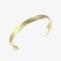Guess Pitstop Sterling Silver Gold Tone Brushed C Bangle UMB04447YGL