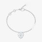 Guess Amore Silver Heart Charm Bracelet UBB05057RHL