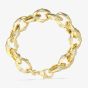 Guess Bamboo Gold Tone Crystal Multi Link Bracelet UBB05163YGL