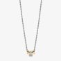 Guess Love Knot Two Tone Gold Plated Bead Necklace UBN78039
