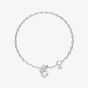 Guess In My Heart Crystal Heart Wave Charm T-Bar Necklace UBN04494RH
