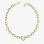 Guess Beloved Gold Tone Crystal Heart Necklace UBN05015YG