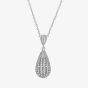 Fei Liu Bella Rhodium Plated Tear Drop Pendant Necklace BEL-925R-303-000