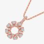 Fei Liu Lilia 18ct Rose Gold Cubic Zirconia Open Flower Pendant Necklace LIL-925P-301-CZ00