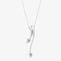 Fei Liu Sterling Silver Cubic Zirconia Two Shooting Stars Pendant Necklace STR-925R-303-CZ00