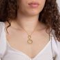 Fiorelli Gold Plated Rope Pattern Circle Drop Necklace P5192