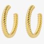 Fiorelli Gold Plated Rope Hoop Earrings E6216