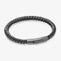 Fred Bennett Stainless Steel Grey Blue Woven Bracelet B5062