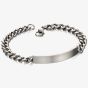 Fred Bennett Stainless Steel Diamond Cut ID Chain Bracelet B4987