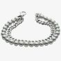 Fred Bennett Everyday Unity Stainless-Steel & Grey Shell Pearl Two Row Bracelet B5440