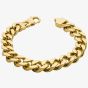Fred Bennett Everyday Unity Heavyweight Gold IP Curb Bracelet B5444