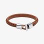 Fred Bennett Brown Leather T-Bar Clasp Bracelet B5506