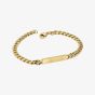Fred Bennett Gold Tone Stainless Steel Plate Curb Chain Bracelet B5562