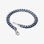 Fred Bennett Blue Tone Stainless Steel Flat Curb Chain Bracelet B5568L