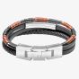 Fred Bennett Red Jasper Onyx Multi Layer Leather Bracelet B5637