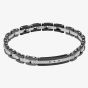 Fred Bennett Stainless Steel Black Ceramic Link Bracelet B5630