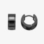 Fred Bennett Stailess Steel Black Polished Huggie Hoop Earrings E6568B