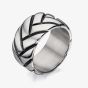 Fred Bennett Mens Stainless Steel Tyre Design Ring R3413