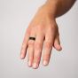 Fred Bennett Tungsten & Black Fibre Stripe Ring R3885