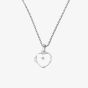 D For Diamond Silver Heart Locket Pendant Necklace P2549