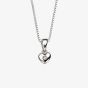 D For Diamond Silver Heart Diamond Pendant Necklace P620