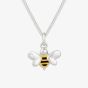 D For Diamond Girls Sterling Silver Diamond Set Bee Necklace P5110