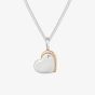 D For Diamond Girls Two Tone Diamond Heart Necklace P5227