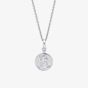 D For Diamond Silver St Christopher Pendant Necklace P5564