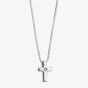 D For Diamond Silver Cross Pendant Necklace P800