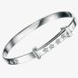 D For Diamond Sterling Silver Twinkle Little Star Baby Bangle B4322