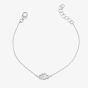 D For Diamond Sterling Silver Pearlised Cloud Bracelet B5436