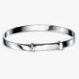 D For Diamond Sterling Silver Star Baby Bangle B772