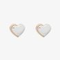 D For Diamond Rose Gold Plated Heart Stud Earrings E6159