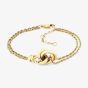 Tommy Hilfiger Gold Tone Nautical Knot Double Chain Bracelet 2780991