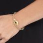 Tommy Hilfiger Gold Tone Nautical Knot Double Chain Bracelet 2780991