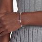 Tommy Hilfiger Stainless Steel Cubic Zirconia Logo Charm Tennis Bracelet 2781092