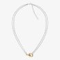Tommy Hilfiger Two Tone Nautical Knot Double Chain Necklace 2780989