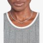Tommy Hilfiger Stainless Steel Cubic Zirconia Logo Charm Tennis Necklace 2781094