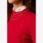 Tommy Hilfiger Stainless Steel Cubic Zirconia Logo Charm Tennis Necklace 2781094