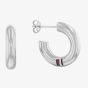 Tommy Hilfiger Ladies Silver Circles Hoop Earrings 2780948