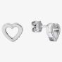 Tommy Hilfiger Ladies Silver Heart Stud Earrings 2780971