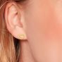 Tommy Hilfiger Ladies Gold Heart Stud Earrings 2780972