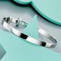 Little Star Cote Silver Plain Baby Bangle LSB0001