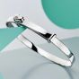 Little Star Gisele Silver Diamond Heart Baby Bangle LSB0007