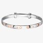 Little Star Jessica Silver & Rose Gold Plated Stars Baby Bangle LSB0131